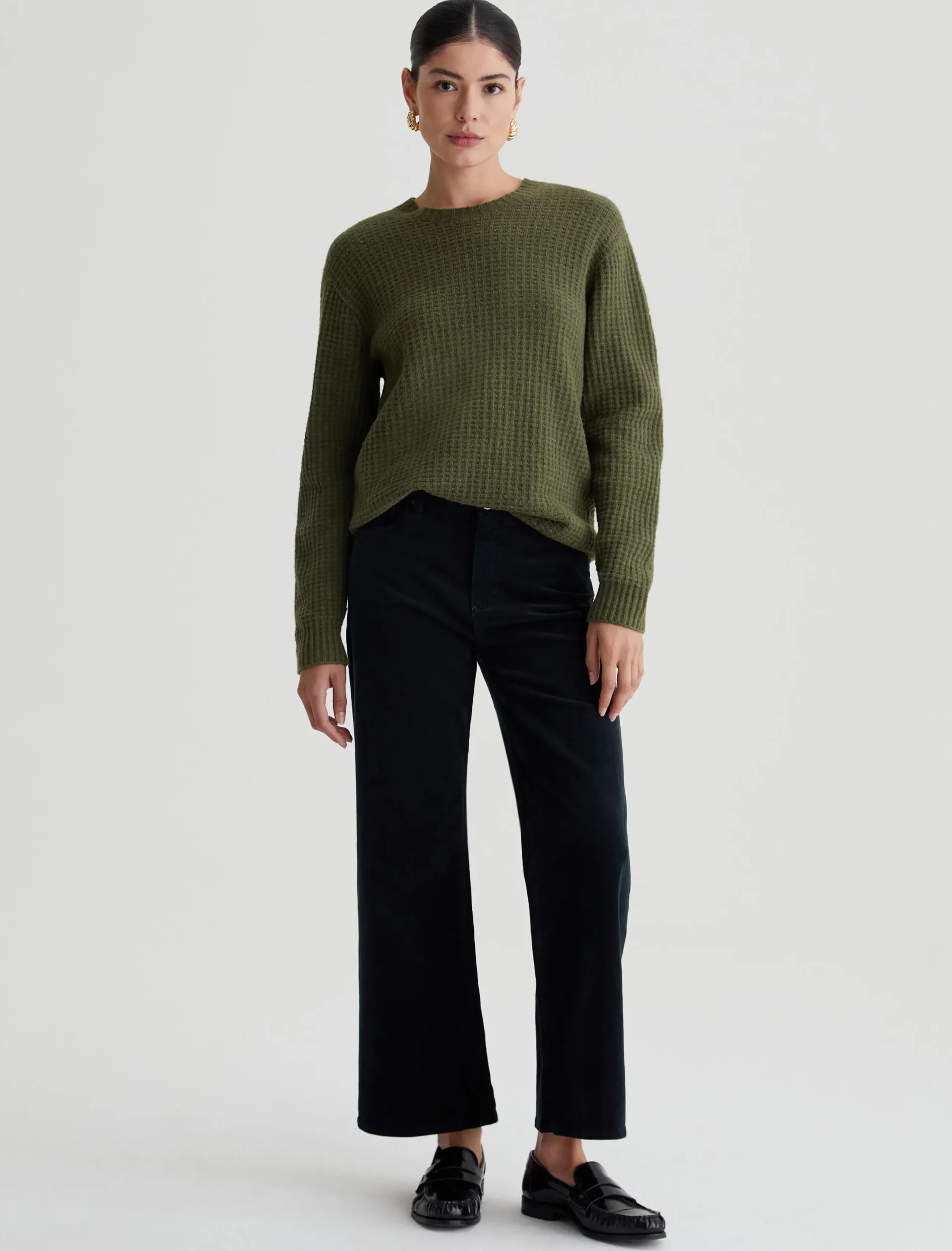 Women AG Jeans Saige Wide Leg Crop Corduroy