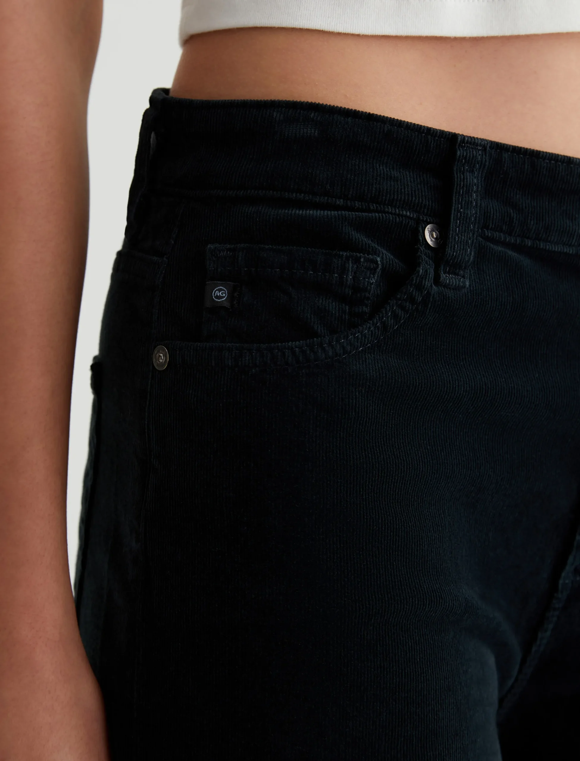 Women AG Jeans Saige Wide Leg Crop Corduroy