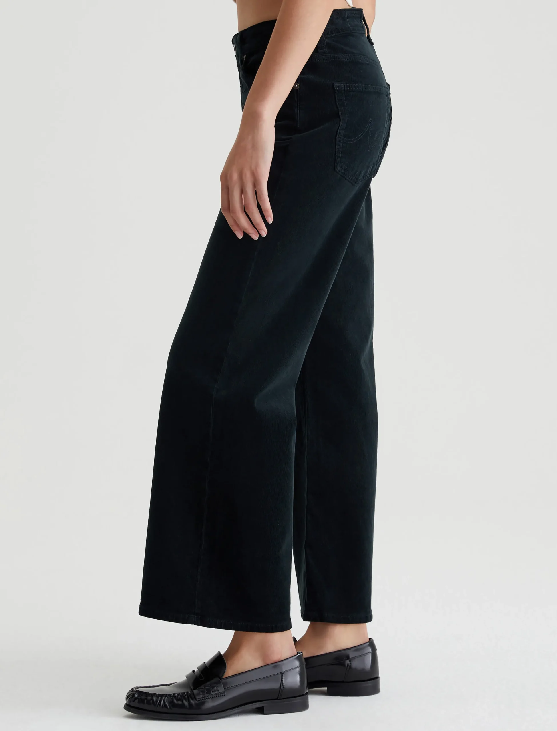 Women AG Jeans Saige Wide Leg Crop Corduroy